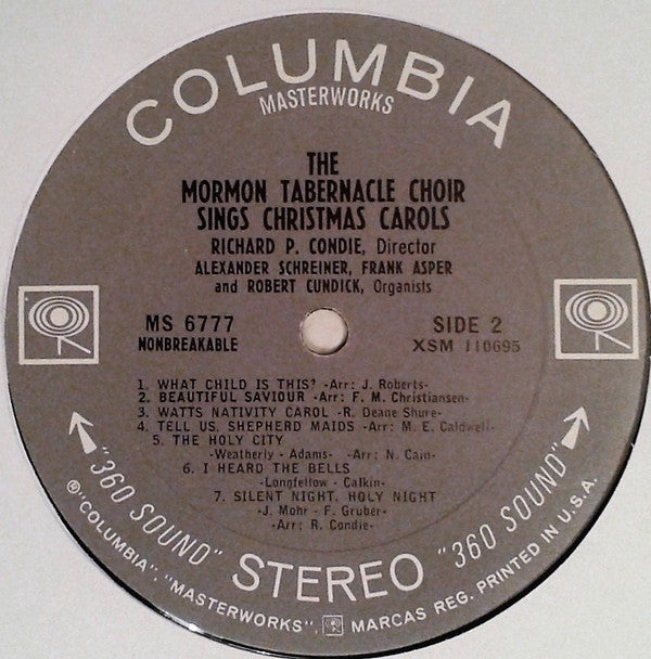 Mormon Tabernacle Choir, Richard P. Condie : Sings Christmas Carols (LP, Album)