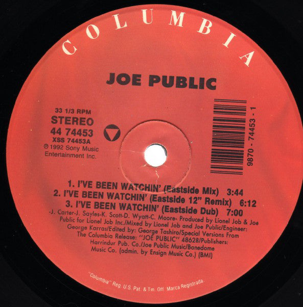 Joe Public : I've Been Watchin' (12")