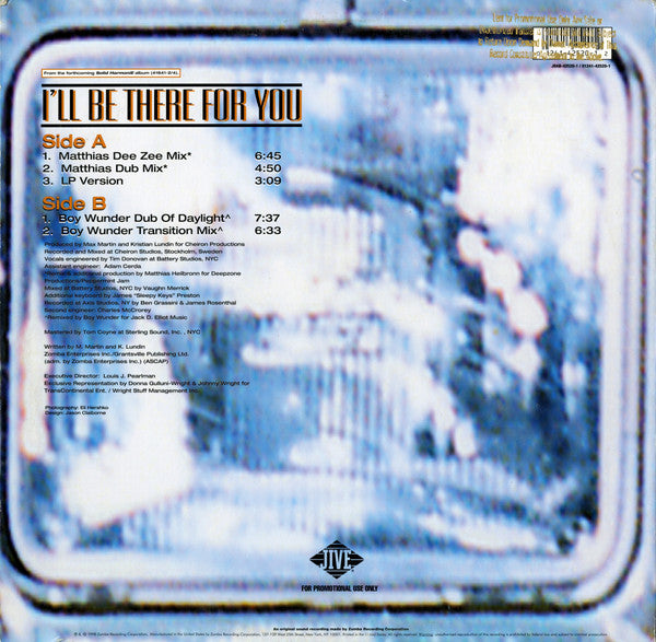 Solid Harmonie : I'll Be There For You (12", Promo)