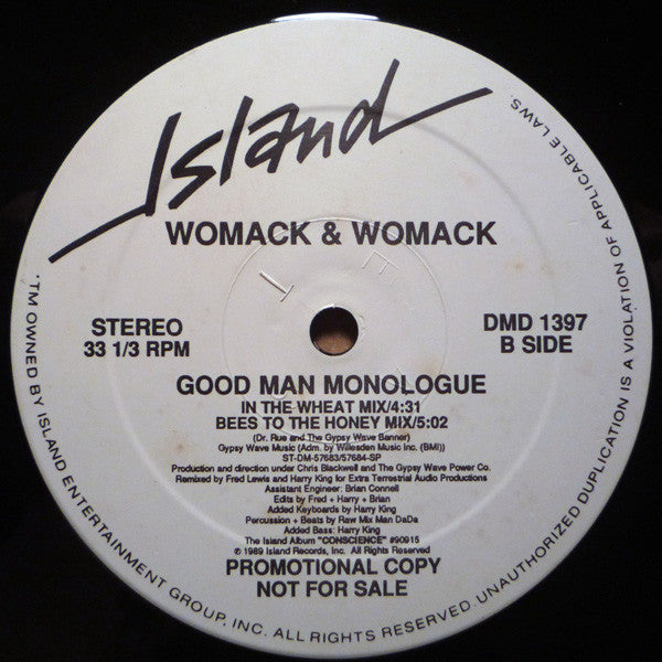 Womack & Womack : Good Man Monologue (12", Maxi, Promo)