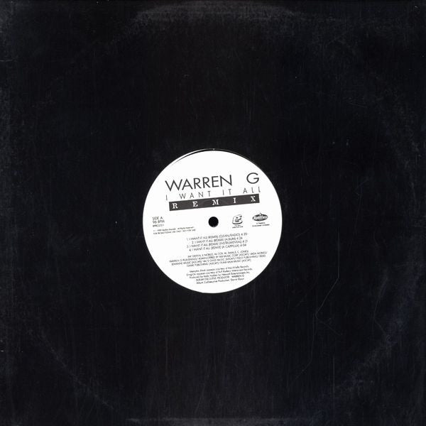 Warren G : I Want It All (Remix) / We Got That (12", Promo)