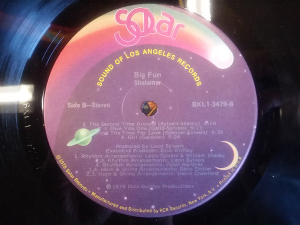 Shalamar : Big Fun (LP, Album, Ind)