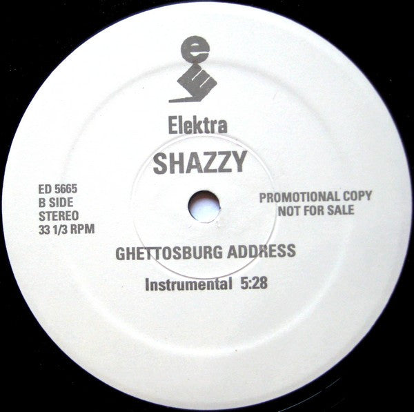 Shazzy : Ghettosburg Address (12", Promo)