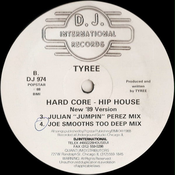 Tyree Cooper : Hard Core - Hip House (New '89 Version) (12")