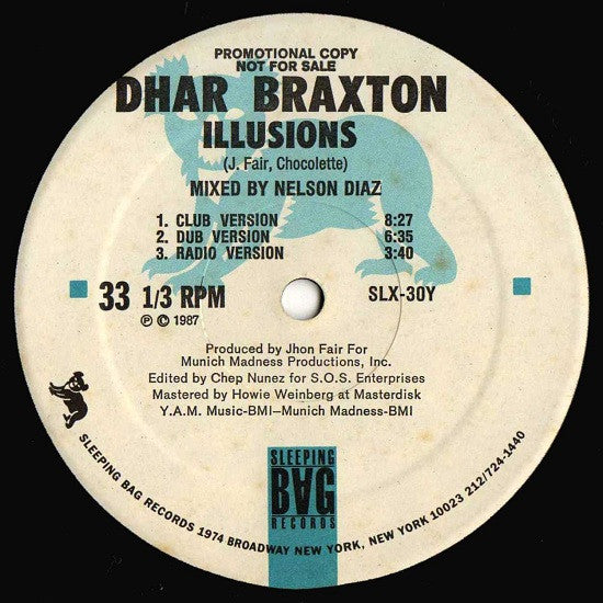 Dhar Braxton : Illusions (12", Promo)
