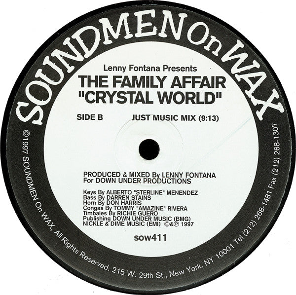 Lenny Fontana Presents The Family Affair : Crystal World (12")