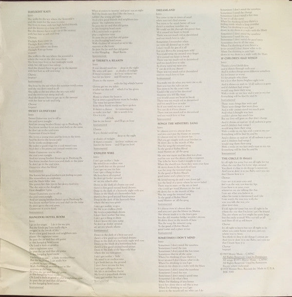 Gordon Lightfoot : Endless Wire (LP, Album, Jac)