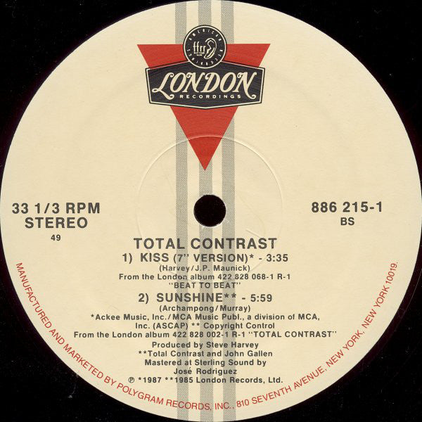 Total Contrast : Kiss (12", Single, Ltd)
