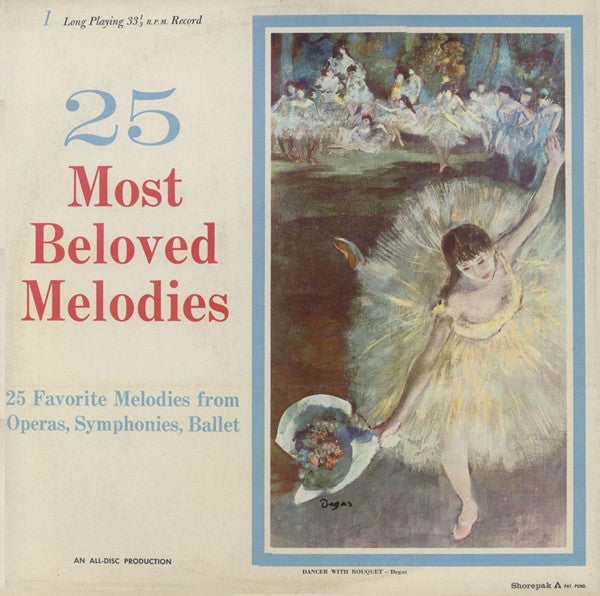 Various : 25 Most Beloved Melodies (LP, Comp, RE)