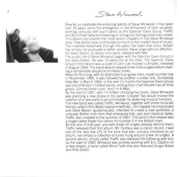 Steve Winwood : Chronicles (CD, Comp, Club)