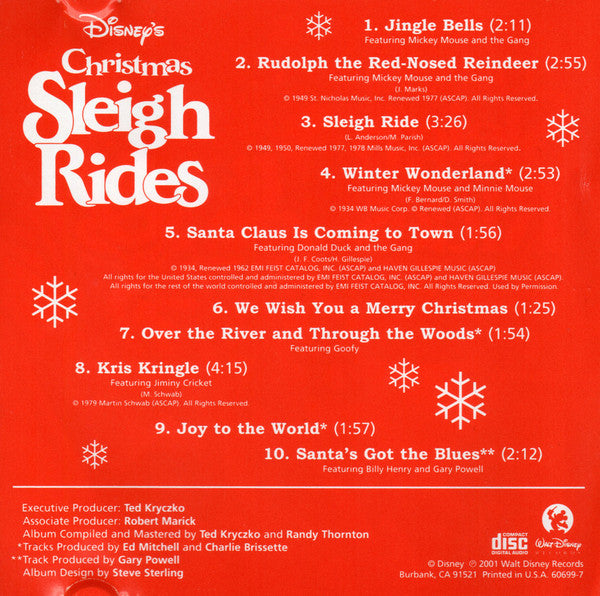 Various : Disney's Christmas Sleigh Rides (CD, Album)
