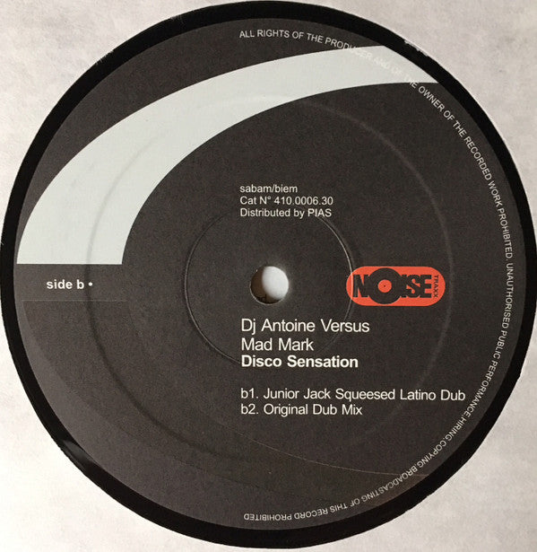 DJ Antoine vs. Mad Mark : Disco Sensation (12")