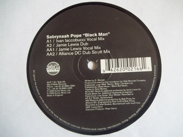 Sabrynaah Pope : Black Man Pt 1 (12")