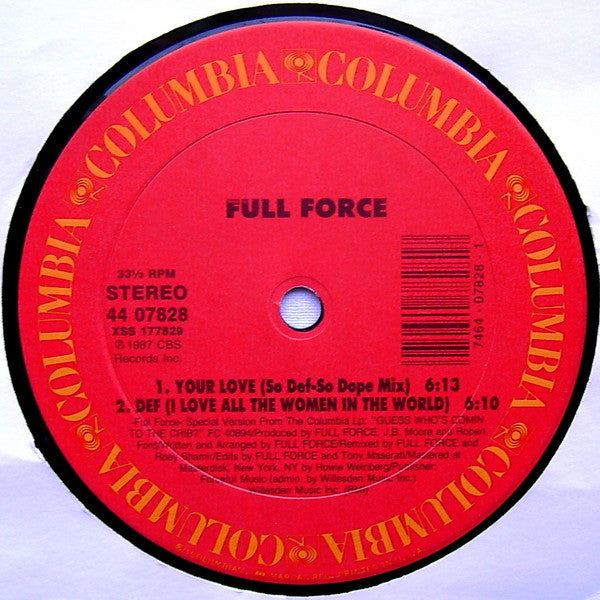 Full Force : Your Love Is So Def (12")