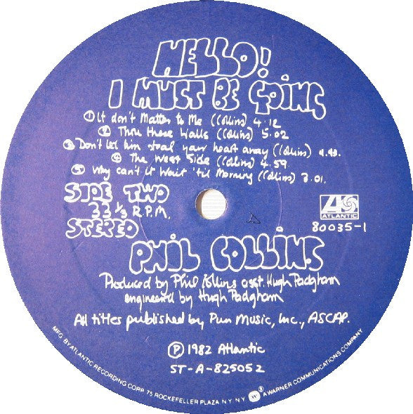 Phil Collins : Hello, I Must Be Going! (LP, Album, Gat)