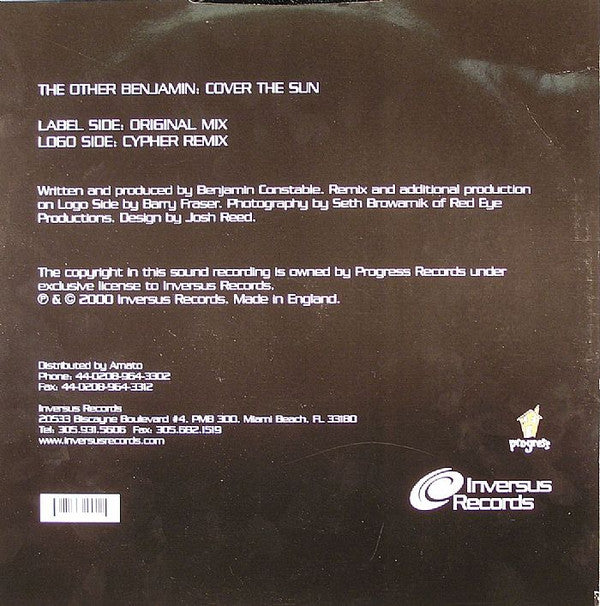 The Other Benjamin : Cover The Sun (12")