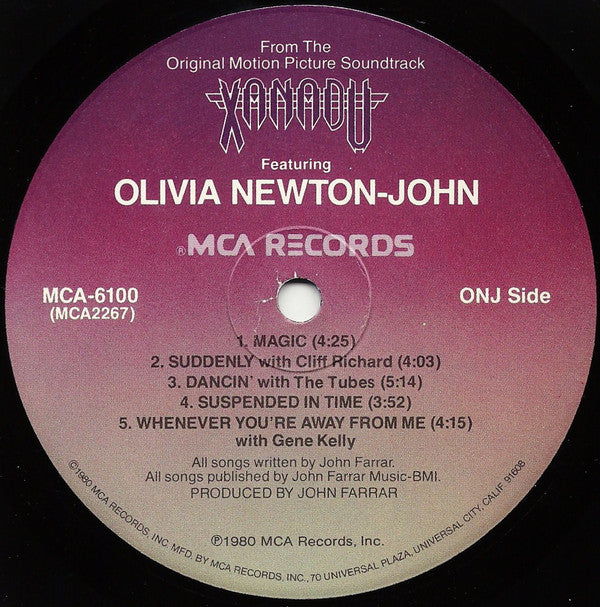 Electric Light Orchestra / Olivia Newton-John : Xanadu (From The Original Motion Picture Soundtrack) (LP, Album, Glo)