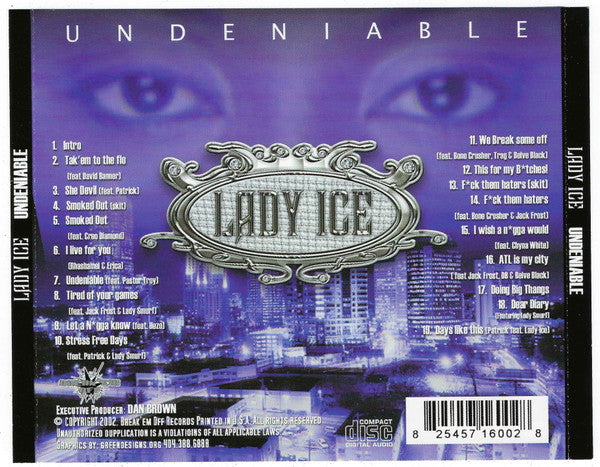 Lady Ice : Undeniable (CD, Album)