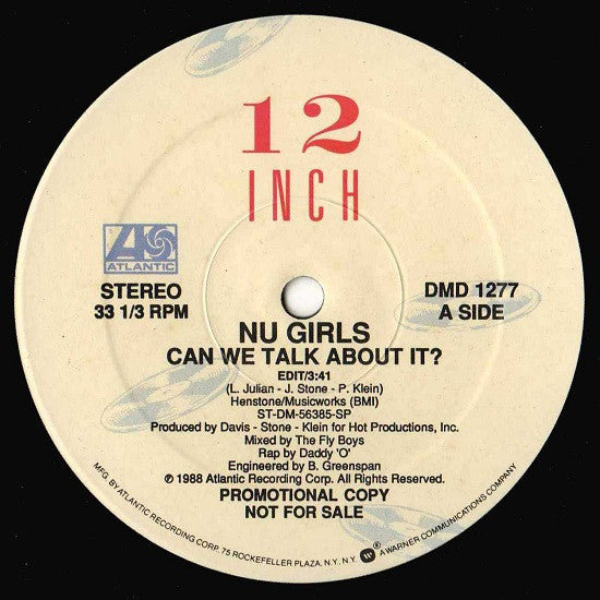 Nu Girls : Can We Talk About It? (12", Promo)