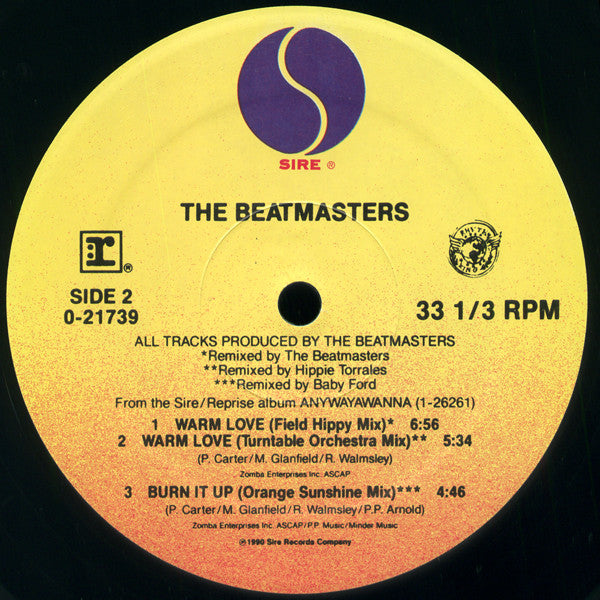 The Beatmasters , Featuring Claudia Fontaine : Warm Love (12", Maxi)