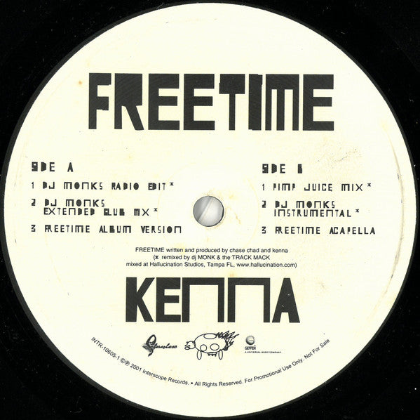 Kenna : Freetime (12", Promo)