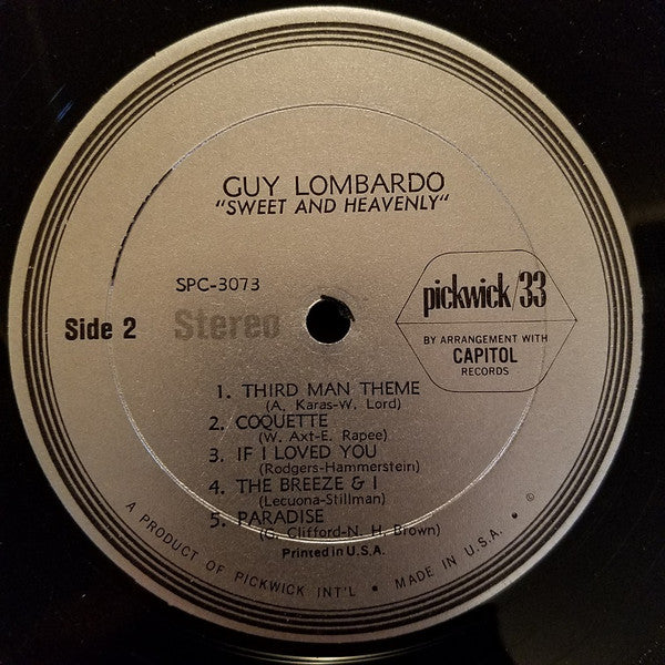 Guy Lombardo : Sweet & Heavenly (LP, Album)