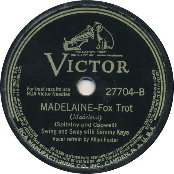 Swing And Sway With Sammy Kaye : The White Cliffs Of Dover / Madelaine (Shellac, 10")