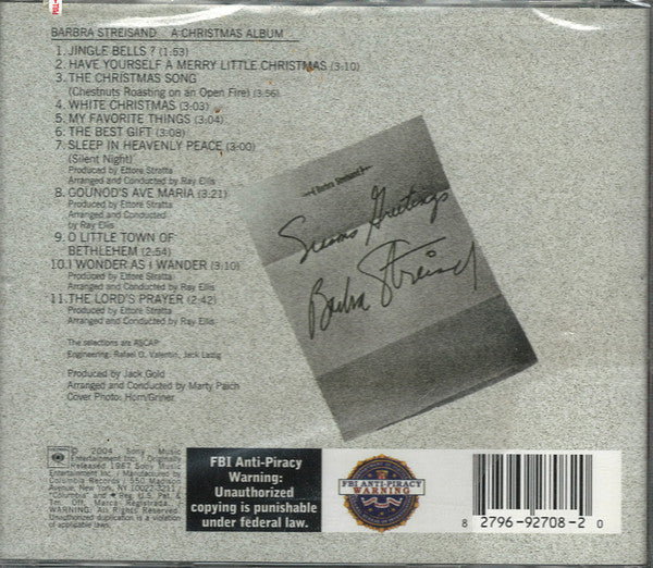 Barbra Streisand : A Christmas Album (CD, Album, RE)