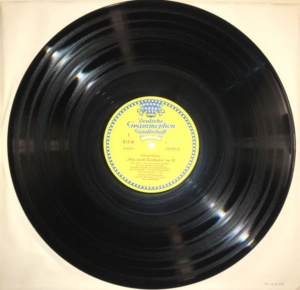 Richard Strauss - Berliner Philharmoniker, Karl Böhm : Also Sprach Zarathustra, Op. 30 (LP, RE)