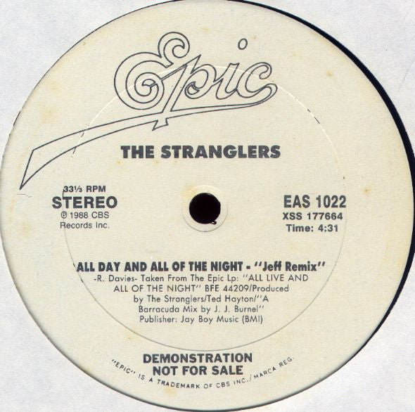 The Stranglers : All Day And All Of The Night (Jeff Remix) (12", Promo)