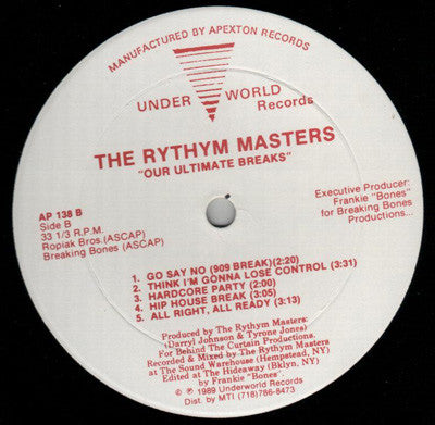 The Rhythm Masters : Our Ultimate Breaks (12")