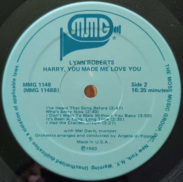 Lynn Roberts : Harry, You Made Me Love You (LP)
