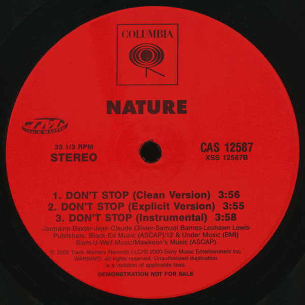 Nature (4) : Talking That Shit / Don't Stop (12", Promo)