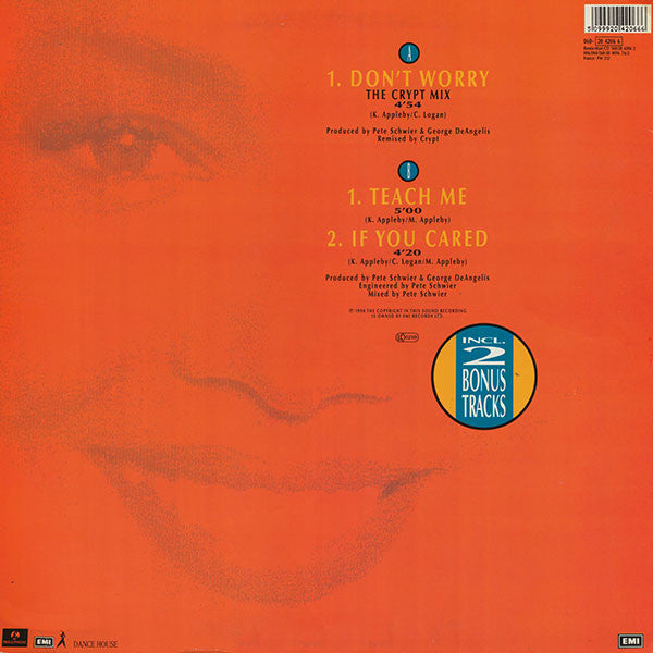 Kim Appleby : Don't Worry (Remix) (12", Maxi)