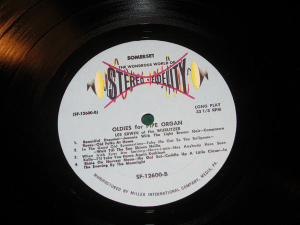 Lee Erwin : Oldies For Pipe Organ (LP, Album)