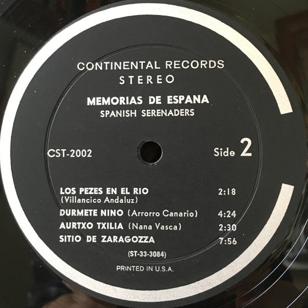Spanish Serenaders : Memorias De España (LP, Comp, Gat)