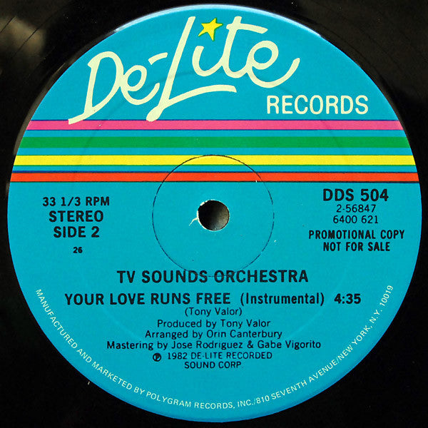 Sky's The Limit (2) / Tony Valor Sounds Orchestra : Your Love Runs Free (12", Promo)