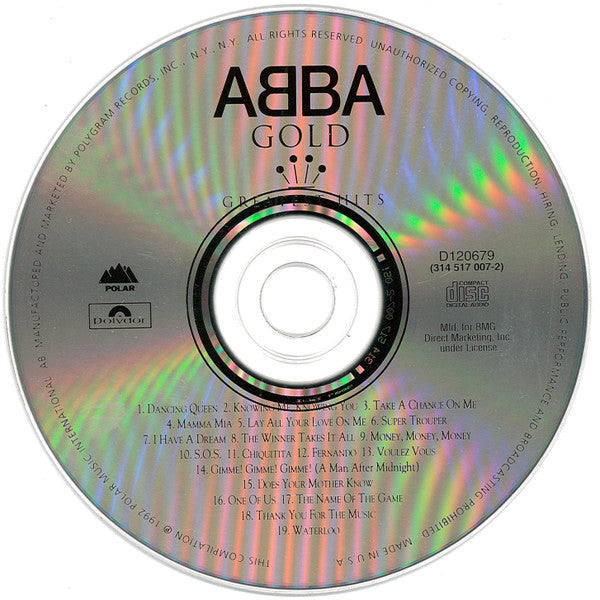 ABBA : Gold: Greatest Hits (CD, Comp, Club, RM, RP, PMD)