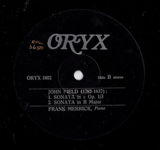 John Field (2), Frank Merrick : Four Piano Sonatas (LP)
