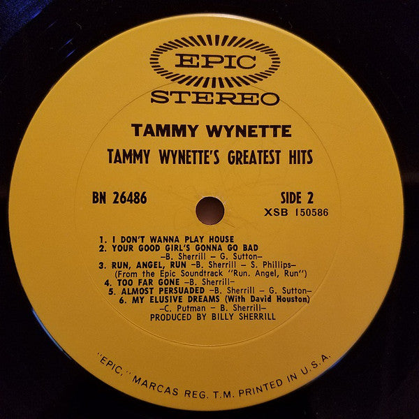 Tammy Wynette : Tammy's Greatest Hits (LP, Comp, Yel)
