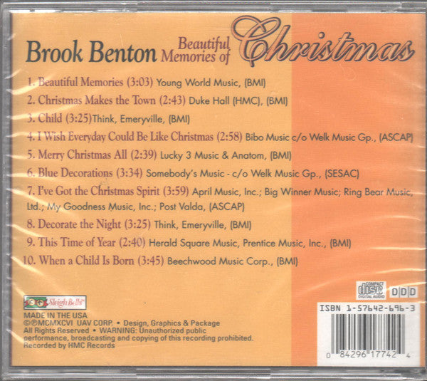 Brook Benton : Beautiful Memories Of Christmas (CD, Album)