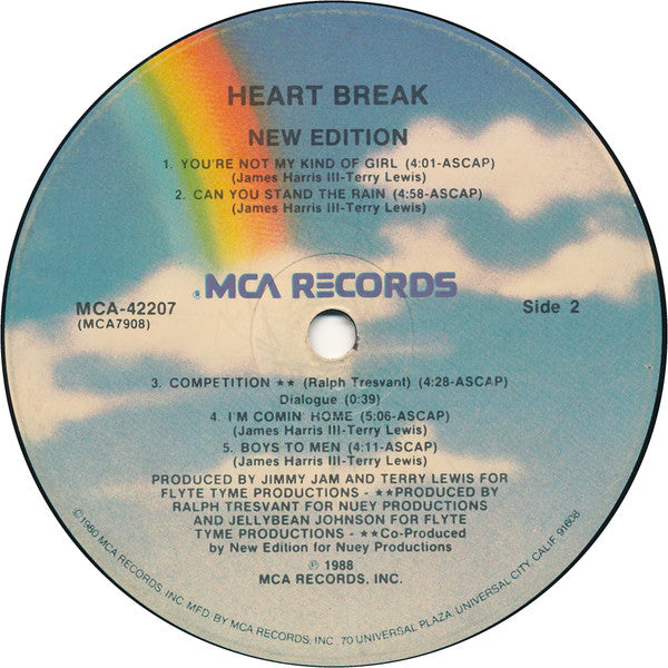 New Edition : Heart Break (LP, Album, Pin)