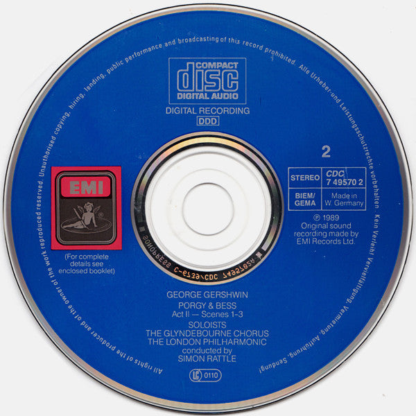George Gershwin, Willard White, Cynthia Haymon With Damon Evans, Harolyn Blackwell, Bruce Hubbard, Cynthia Clarey, Marietta Simpson, Gregg Baker, Glyndebourne Festival Chorus, London Philharmonic Orchestra, Sir Simon Rattle : Porgy And Bess (3xCD, Album, Sli)