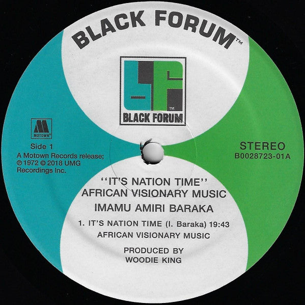 Amiri Baraka : "It's Nation Time" African Visionary Music (LP, Album, RE, RM, Gat)