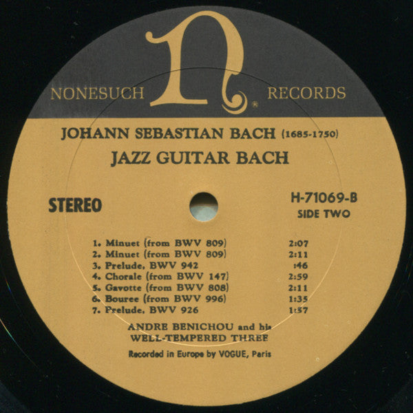 André Bénichou : Jazz Guitar Bach (LP, RP)