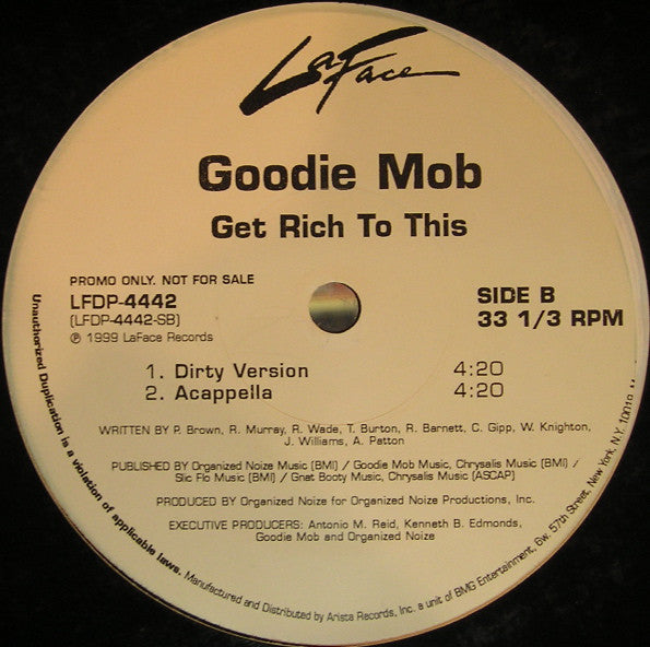 Goodie Mob : Get Rich To This (12", Promo)