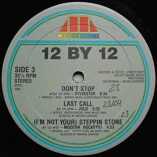 Various : 12 By 12 (2xLP, Comp, P/Mixed)