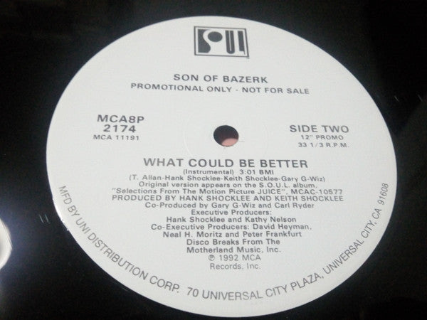 Son Of Bazerk : What Could Be Better (12", Promo)