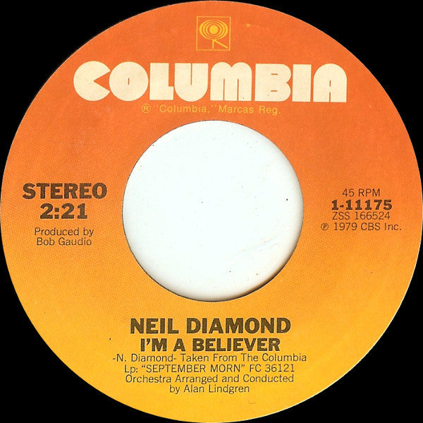 Neil Diamond : September Morn / I'm A Believer (7", Single, Styrene)