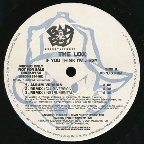 The Lox : If You Think I'm Jiggy (12", Promo)
